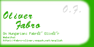 oliver fabro business card